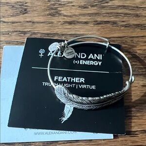 Alex and Ani Silver Feather Bracelet